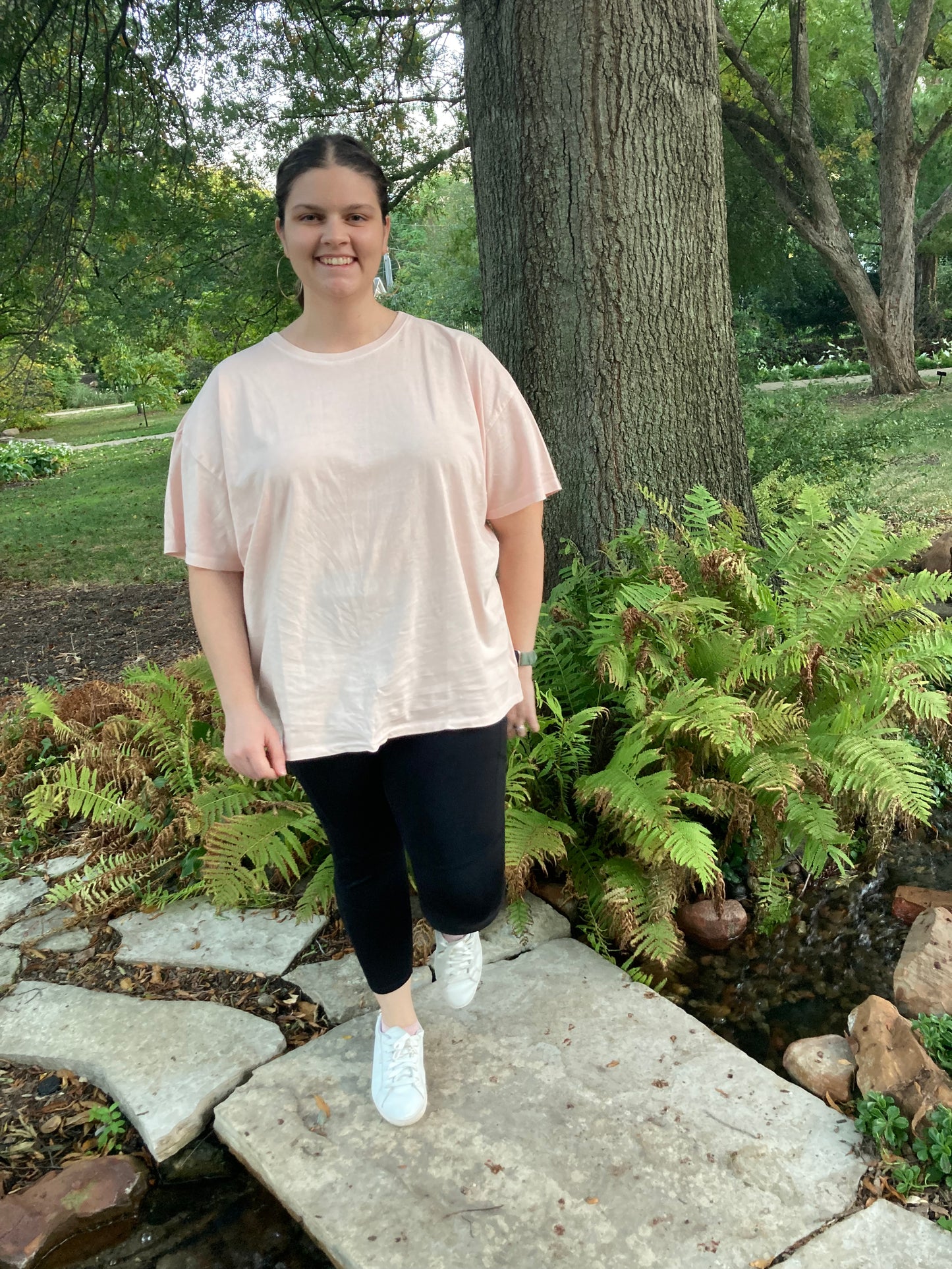 Oversized blush tee