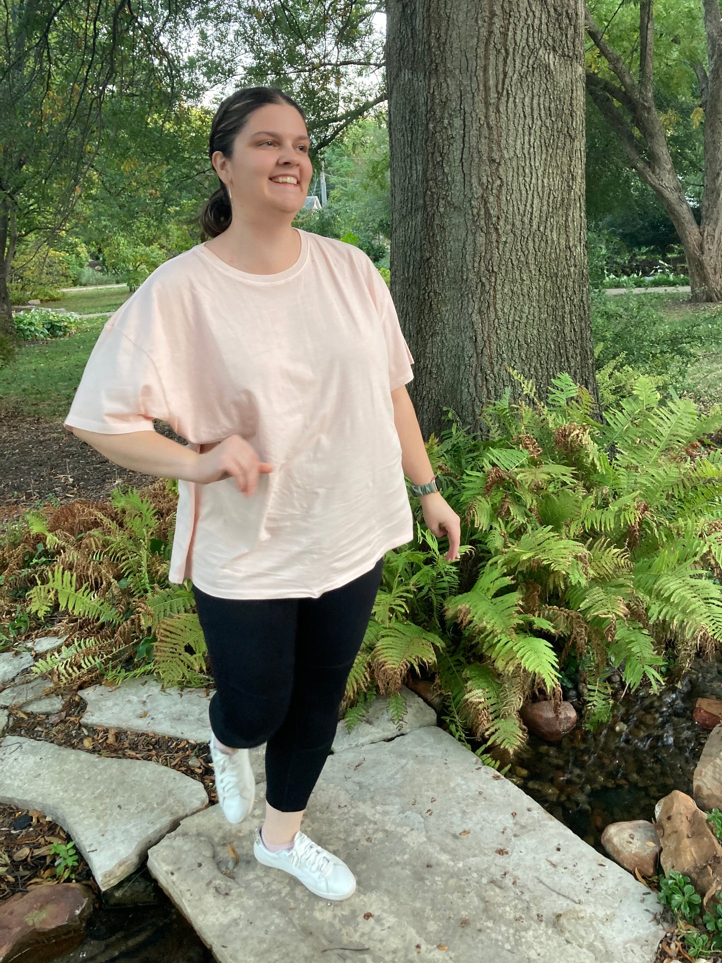 Oversized blush tee