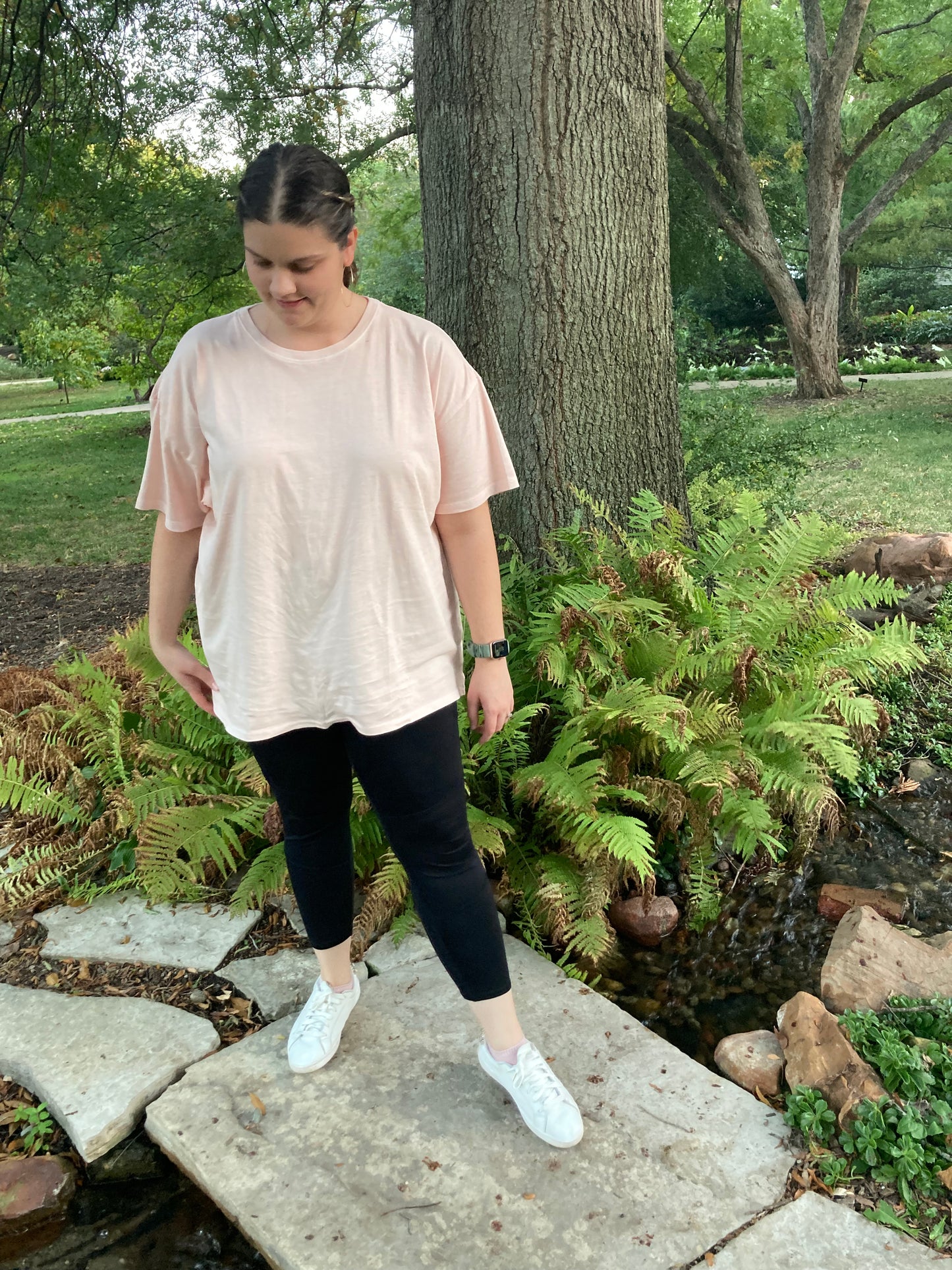 Oversized blush tee